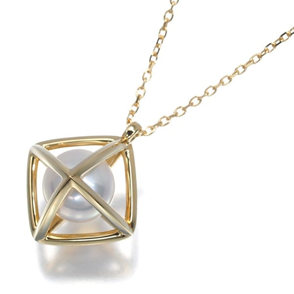 Tasaki Necklace Akoya Pearl 6.8Mm Refined Rebellion 18K 750 Yellow Gold: Tasaki Necklace Akoya Pearl 6.8Mm Refined Rebellion 18K 750 Yellow Gold Tasaki Necklace Akoya Pearl 6.8Mm Refined Rebellion 18K 750 Yellow Gold features a stunning 6.8mm Akoya pearl pendant suspended 