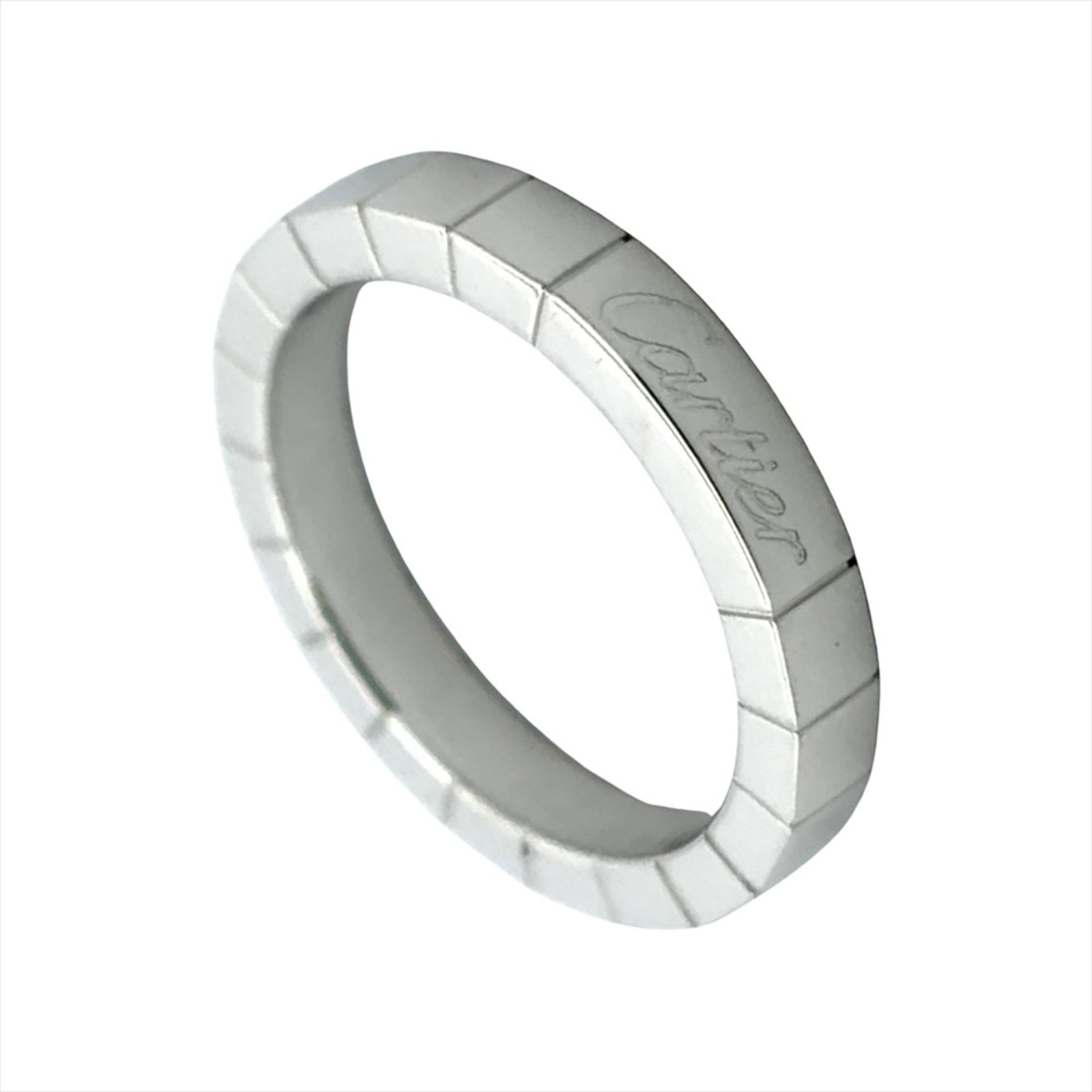Cartier Band Ring White Gold (18K): Cartier Band Ring White Gold (18K) Cartier Band Ring White Gold (18K) features a sleek design in white gold, measuring 50 US and fitting size 5.5. This elegant ring showcases the luxury brand's signat