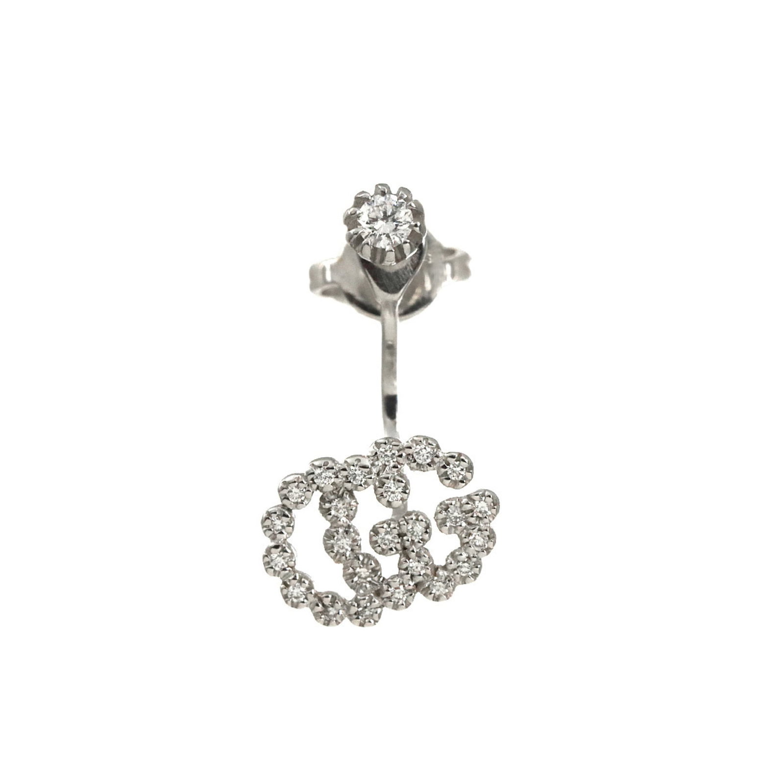 Gold 18K White Stud Earrings Gucci (1 of 10)