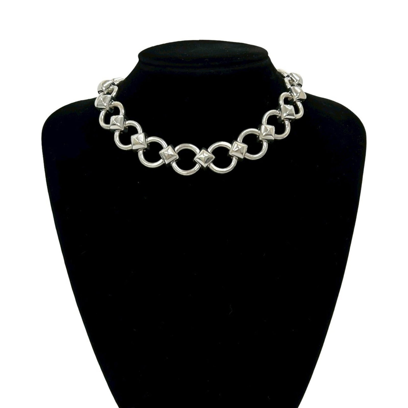 Hermes Lancelot Silver 925 Chain Necklace Choker 13896 (1 of 7)