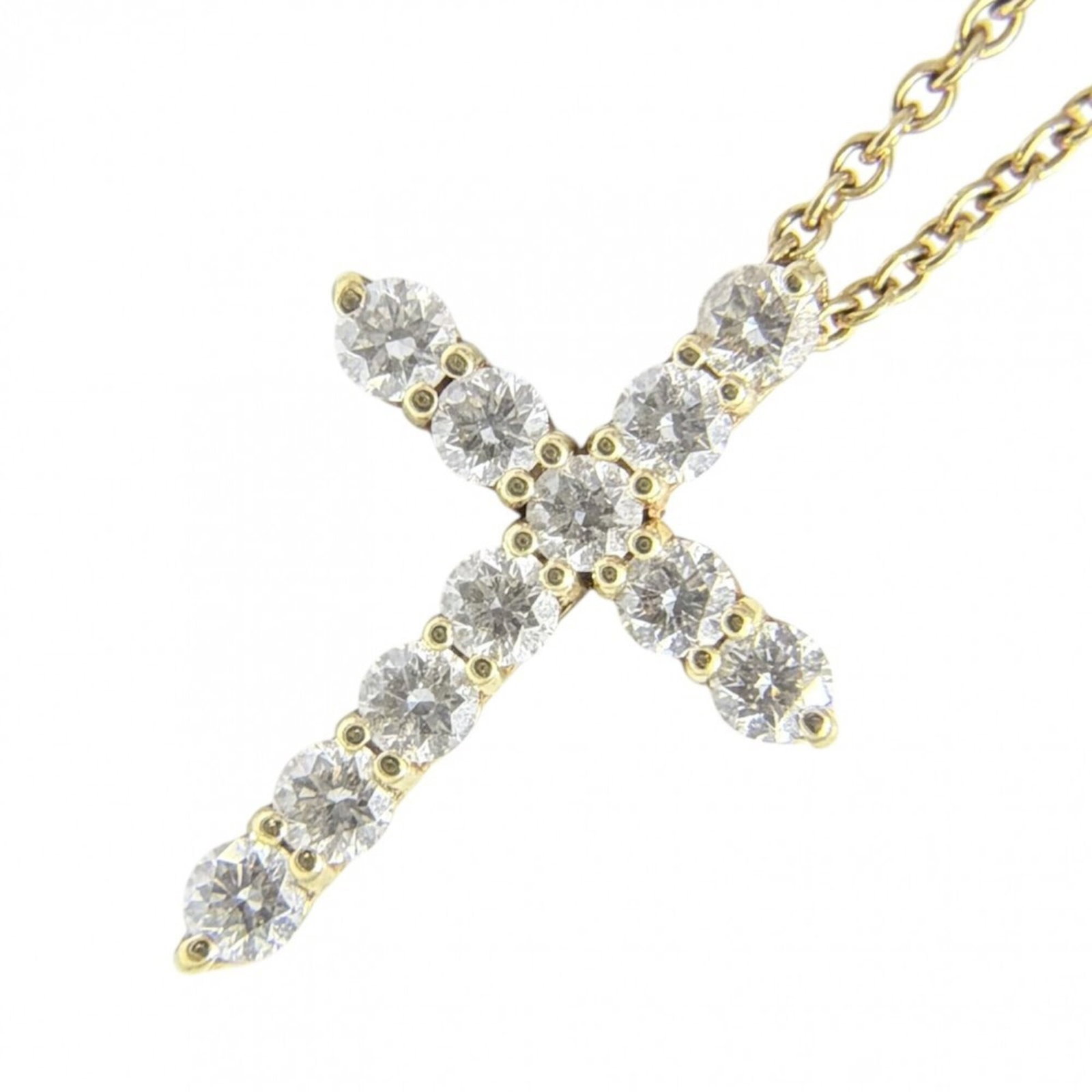 Tiffany & Co. Women'S Necklace Jewelry Accessory Cross Pendant Small 18K Gold (Au750) Tiffany&Co.: Tiffany & Co. Women'S Necklace Jewelry Accessory Cross Pendant Small 18K Gold (Au750) Tiffany&Co. Small 18K Gold Cross Pendant from Tiffany & Co., measuring 17mm x 12mm, features a classic design.