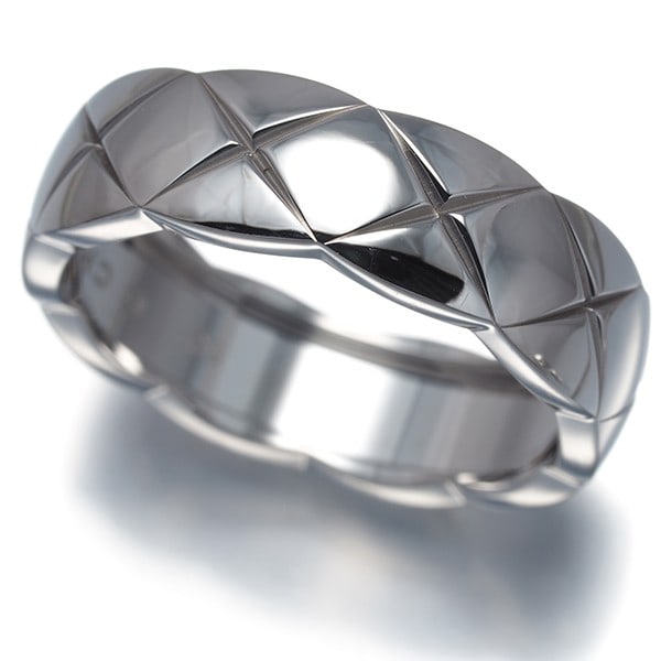 Chanel 750 Medium Gold Coco White Crush Ring (1 of 5)