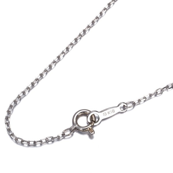 Mikimoto Chain Necklace Cable 40Cm 18K 750 White Gold: Mikimoto Chain Necklace Cable 40Cm 18K 750 White Gold 18k white gold cable chain necklace, measuring 40cm in length and featuring a delicate 1.2mm width. This intricate piece showcases the beauty of