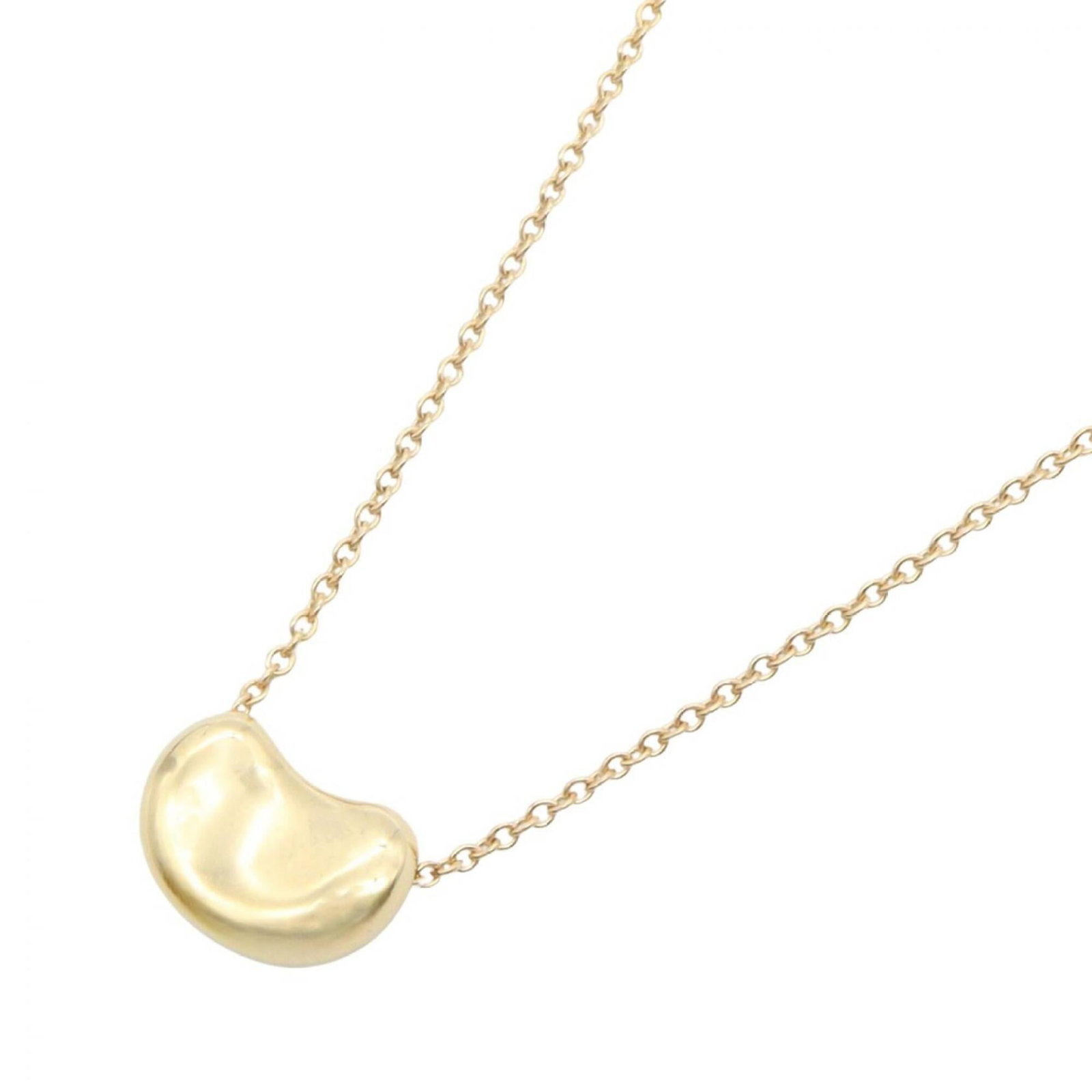 Tiffany & Co. Bean Necklace 18K Pink Gold (Pg) Women'S Tone: Tiffany & Co. Bean Necklace 18K Pink Gold (Pg) Women'S Tone Tiffany & Co.'s Bean Necklace boasts an elegant design with a 7mm x 11mm pendant in 18K pink gold. The necklace features a comfortable 40.5 