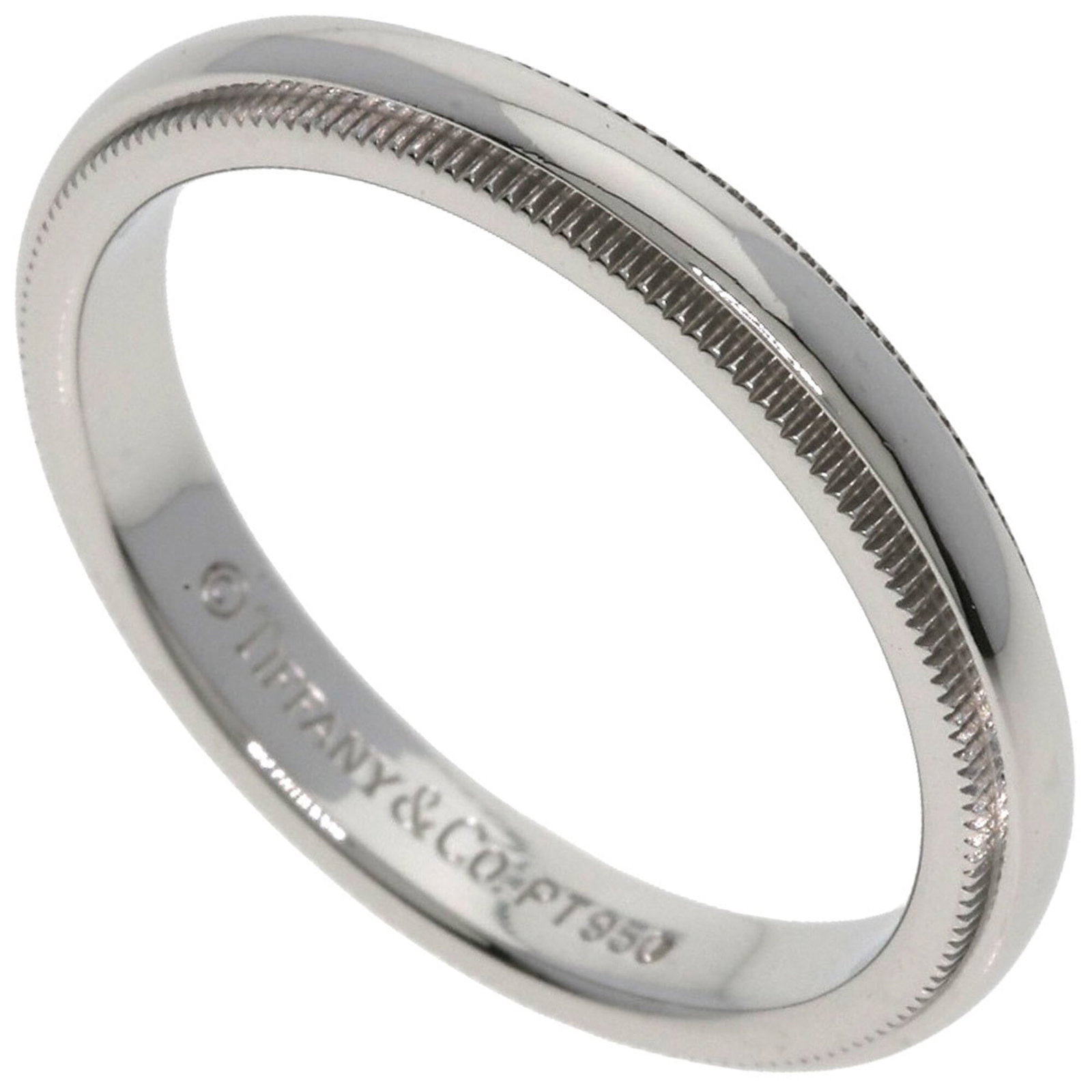 Tiffany Band Ring Platinum 950: Tiffany Band Ring Platinum 950 Platinum 950 Tiffany band ring in US size 7.5, featuring the iconic Tiffany brand. This elegant platinum band showcases the luxury and sophistication associated with Tif