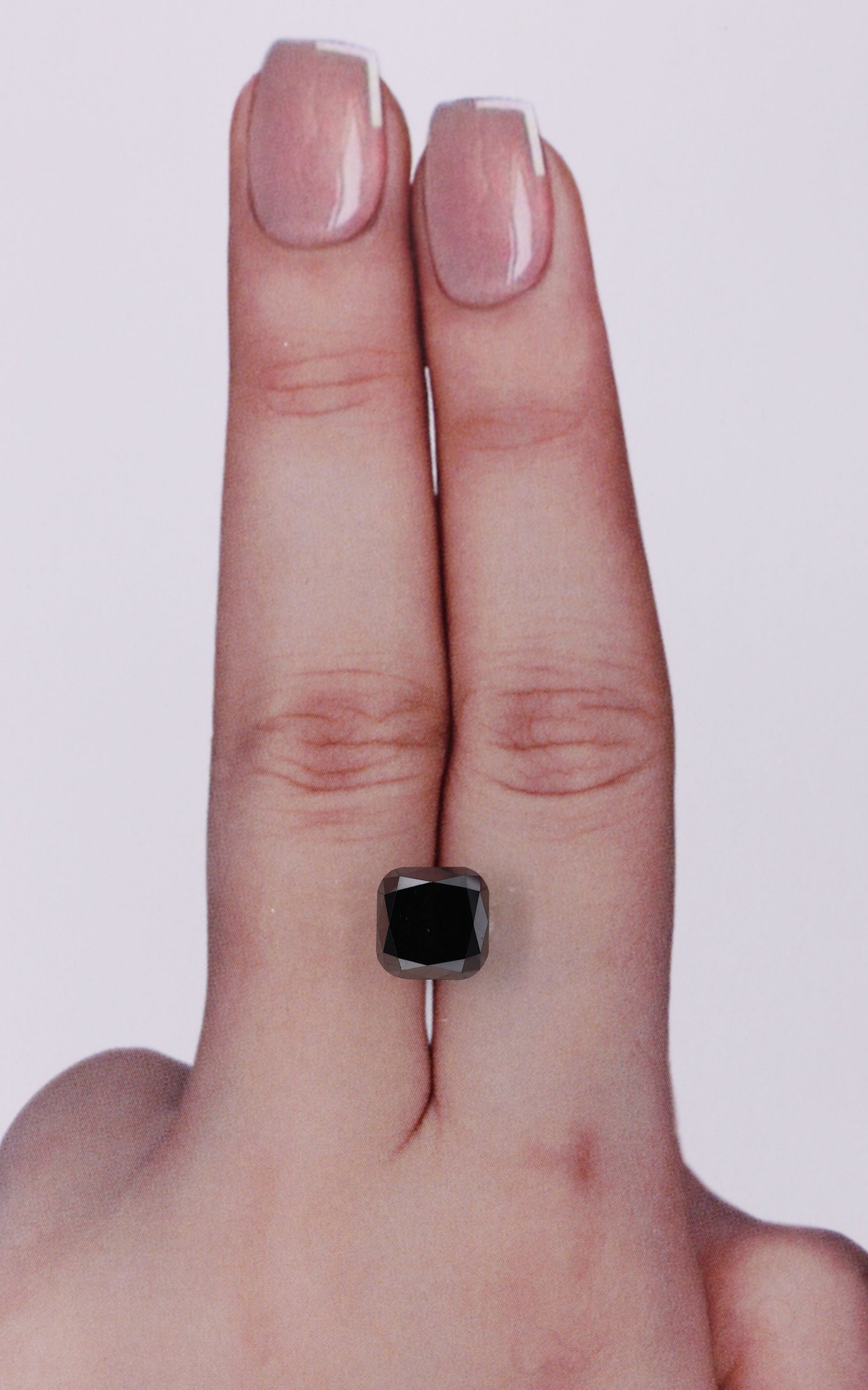 Cushion Brilliant 3.16ct Fancy Black VVS2 - Loose Natural Diamond (1 of 1)