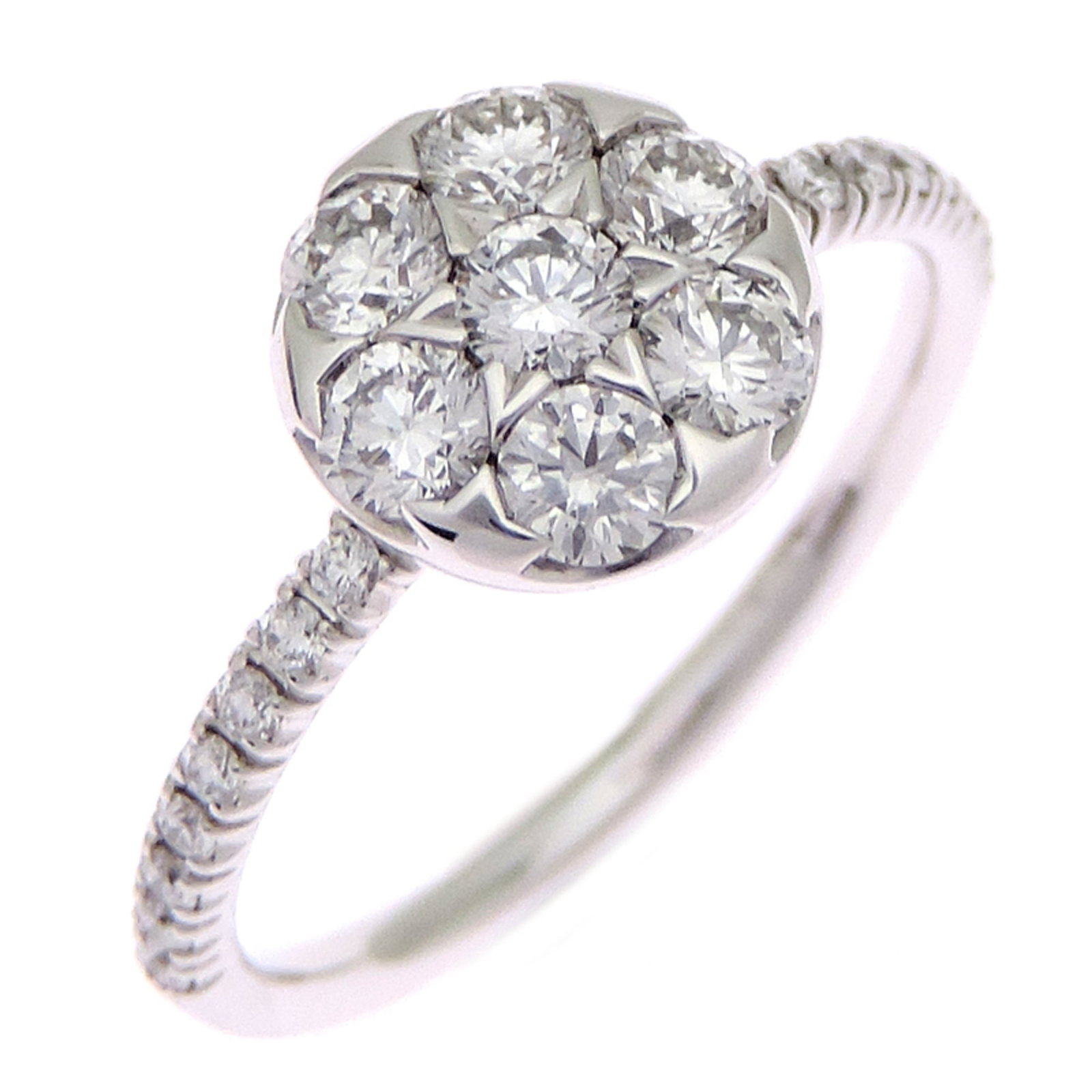 Cartier Band Ring White Gold (18K): Cartier Band Ring White Gold (18K) Cartier Band Ring White Gold (18K) features a stunning diamond weighing 0.06 carats, set in 18K white gold. This elegant band ring boasts a sleek design and US size 