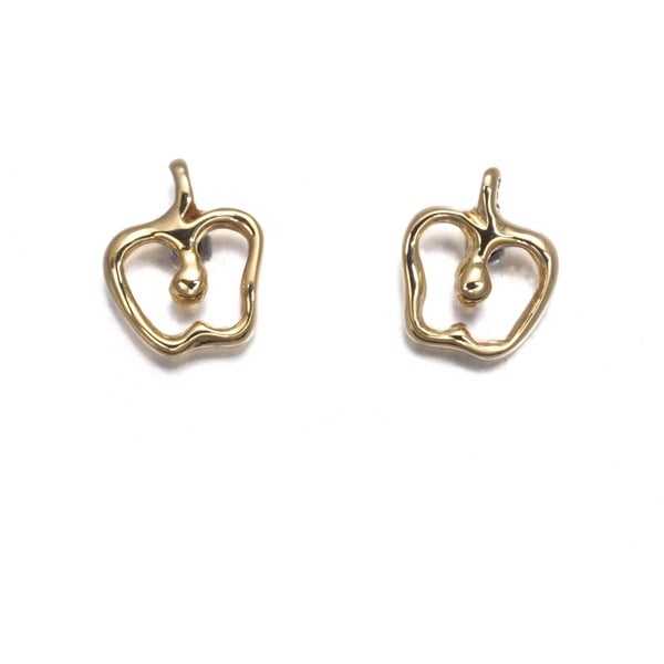 Yellow gold earrings 18k apple from Tiffany&Co.: Yellow gold earrings 18k apple from Tiffany&Co. 18k yellow gold earrings from Tiffany&Co. showcase the iconic apple design, crafted with precision and attention to detail. Made from high-quality 18k y