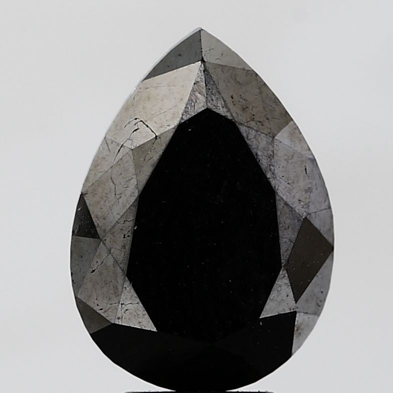 Pear 6.14ct Fancy Black VVS2 - Loose Natural Diamond: Pear 6.14ct Fancy Black VVS2 - Loose Natural Diamond 6.14ct Fancy Black VVS2 - Loose Natural Diamond with EX polish and symmetry, showcasing exceptional clarity and color in its natural state. This lo