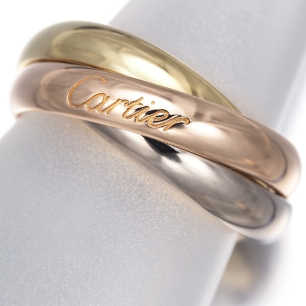 Cartier Ring Trinity 3Color Classic Eu52 18K 750 Yellow White Rose Gold (1 of 4)