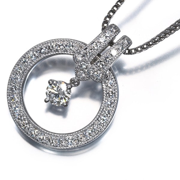 Hoshi No Suna Necklace Diamond 0.74Ct Milgrain 900 850 Platinum (1 of 4)