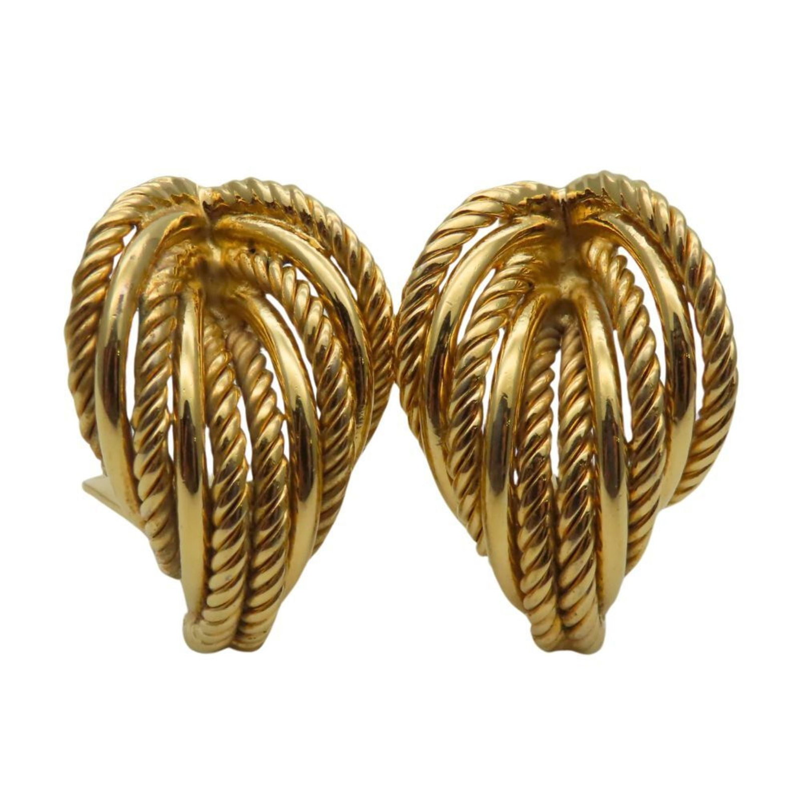 Celine Clip Earrings Metal: Celine Clip Earrings Metal Gold Celine Clip Earrings with Sleek Design. Made from metal, these clip earrings have a gold finish and measure 30mm x 20mm in size. With no additional accessories provided