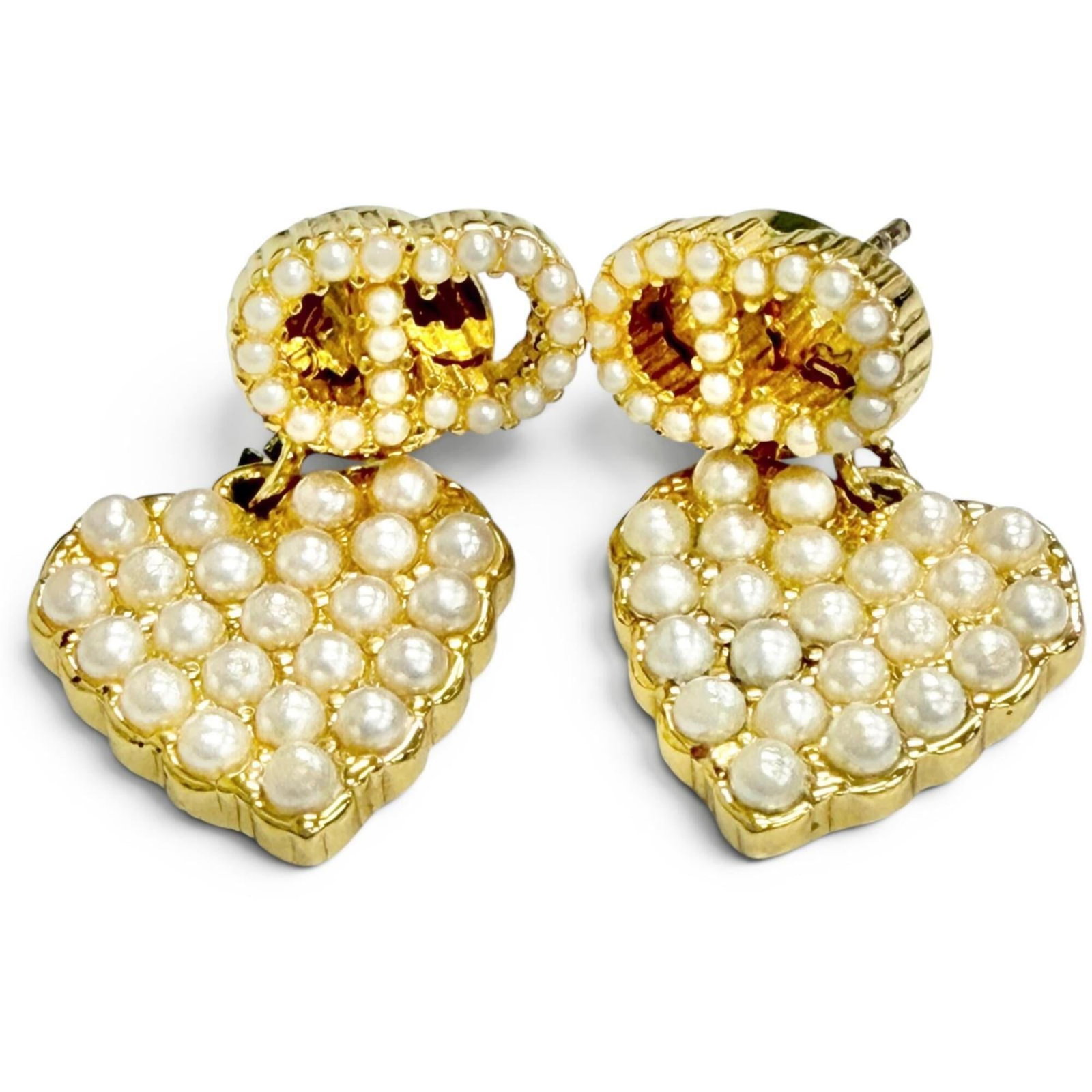 Stud earrings by Christian Dior: Stud earrings by Christian Dior Stud earrings by Christian Dior, featuring a sleek gold design with precise measurements at 20.00mm x 13.00mm (0.79'' x 0.51''). The earrings boast a classic style that