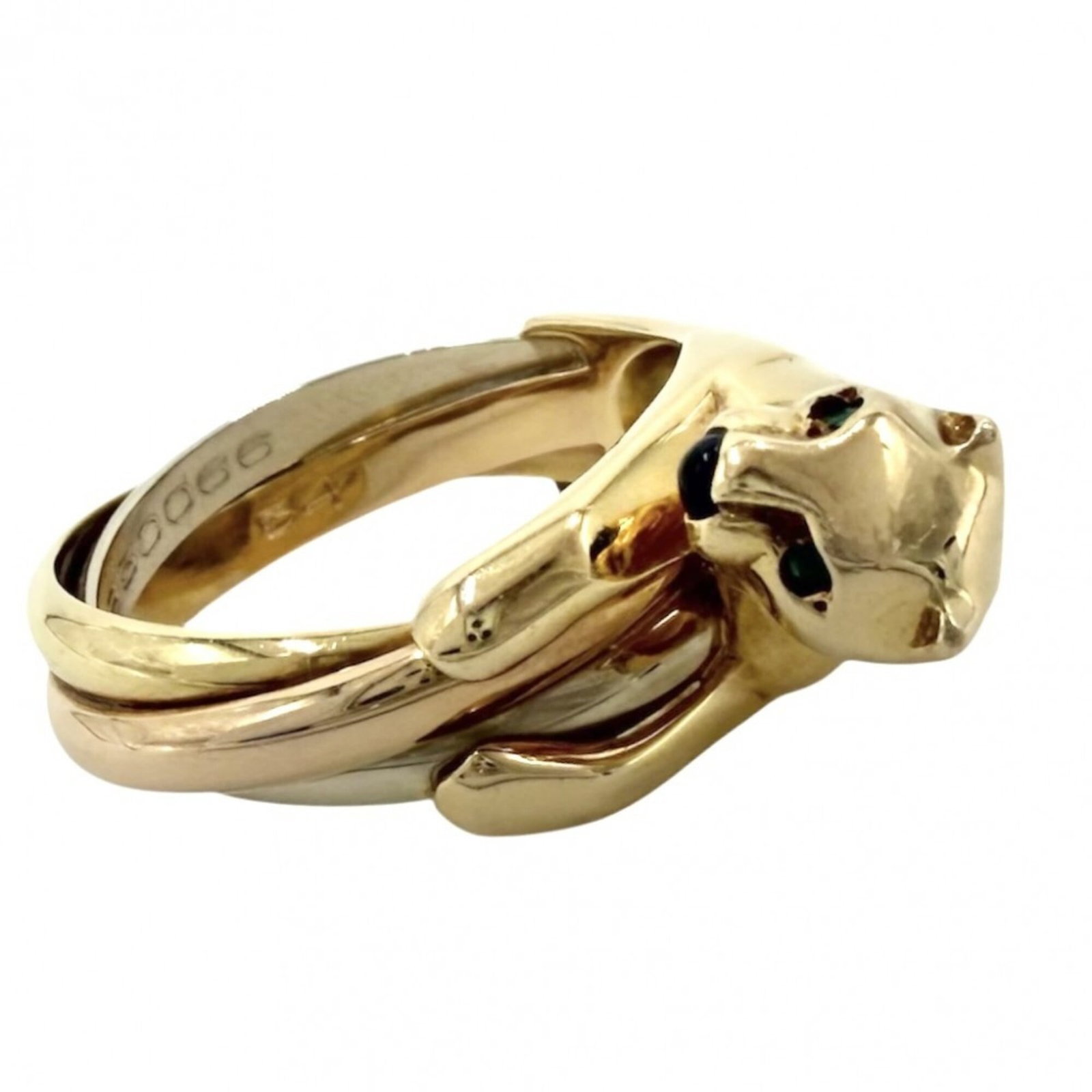 Pink Gold 18K Cartier Band Ring Yellow White: Pink Gold 18K Cartier Band Ring Yellow White Pink Gold 18K Cartier Band Ring Yellow White - A stunning piece featuring pink gold (18K), white gold (18K), and yellow gold (18K) in a sleek band ring des