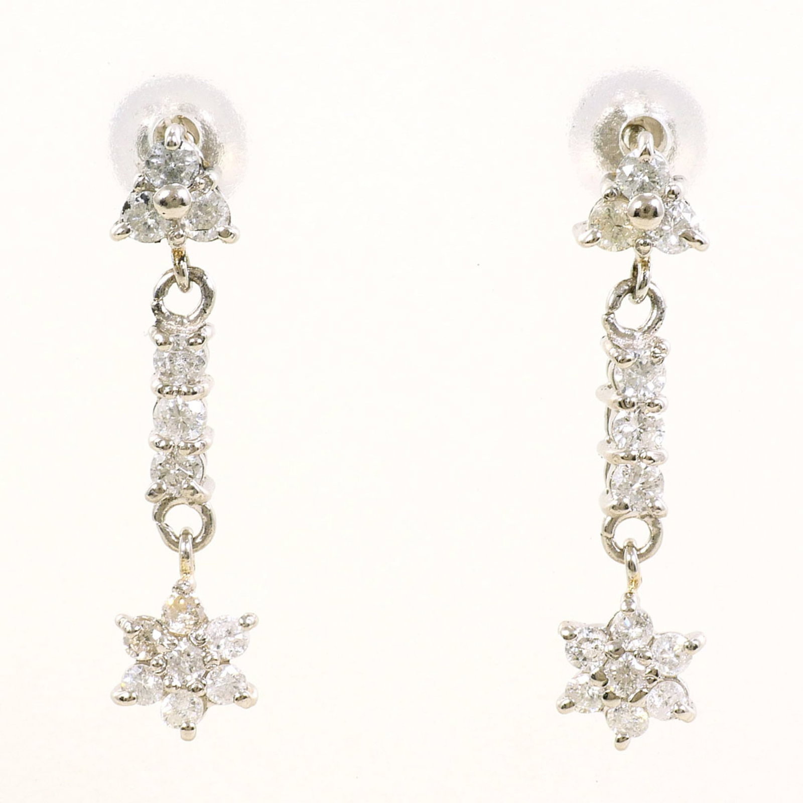 Unbranded Platinum Drop Earrings (1 of 4)