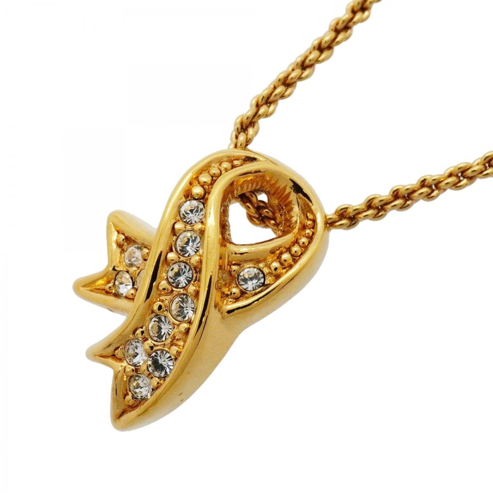 Christian Dior Gold Necklace Gold Rhinestone Women's: Christian Dior Gold Necklace Gold Rhinestone Women's Gold plating and rhinestones adorn the Christian Dior necklace, creating a luxurious look. The gold plating and rhinestone details add a touch of g