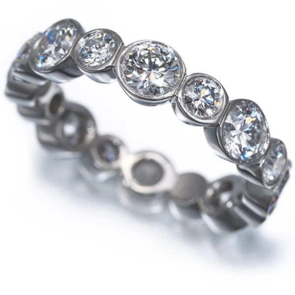 Diamond Jazz Ring Full Us5.25-5.5 950 Platinum Eternity: Diamond Jazz Ring Full Us5.25-5.5 950 Platinum Eternity Tiffany & Co.'s Diamond Jazz Ring boasts understated elegance with its 4.5mm platinum band and unmarked diamond, perfectly suited for everyday w