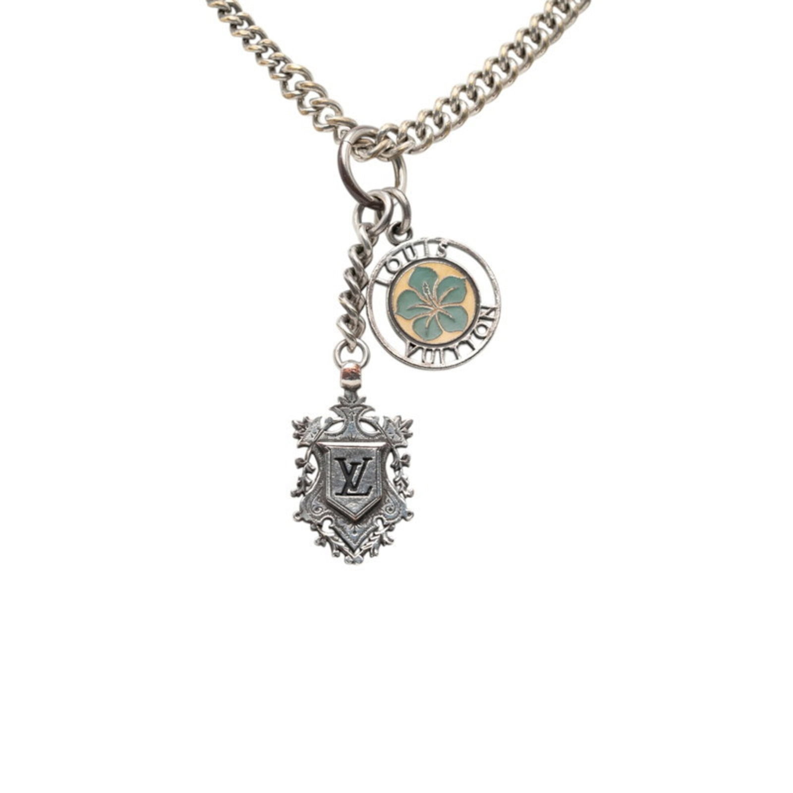 Louis Vuitton Mp0128 Silver Women'S Necklace Victoria Pendant: Louis Vuitton Mp0128 Silver Women'S Necklace Victoria Pendant Silver Louis Vuitton Mp0128 Women's Necklace Victoria Pendant features a sleek and modern design, with a silver pendant bearing the iconic