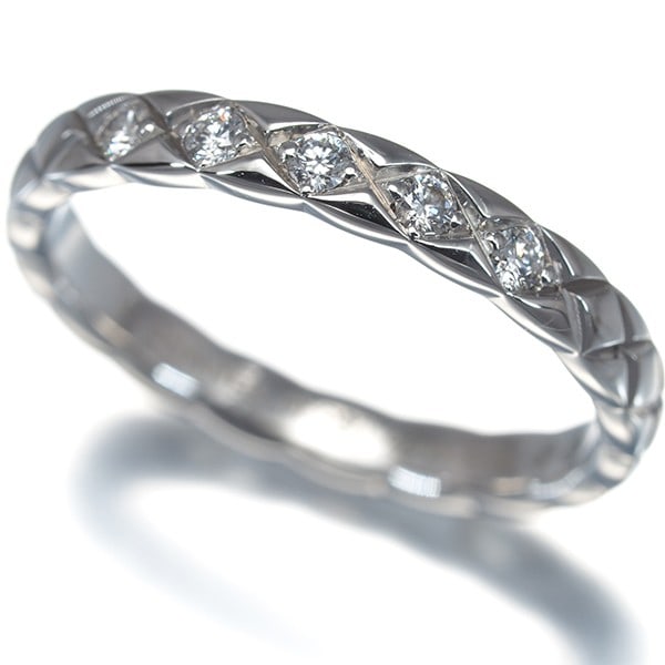 Small Coco Ring Chanel Platinum 950 5P Eu52 Crush (1 of 5)