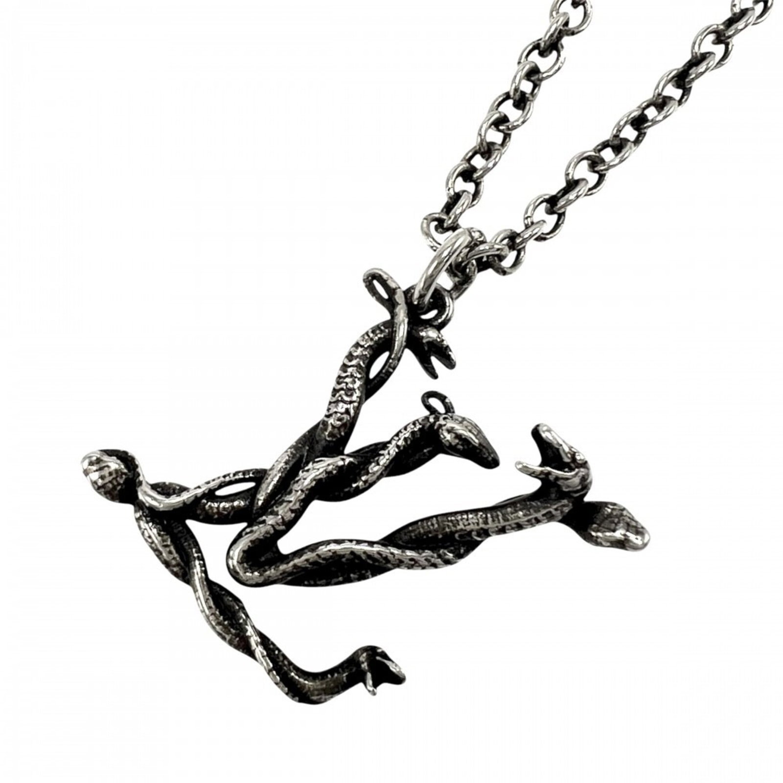 Louis Vuitton Necklace For Men And Women Lv Snake Pendant Adjustable Vintage Style Metal Silver: Louis Vuitton Necklace For Men And Women Lv Snake Pendant Adjustable Vintage Style Metal Silver Silver Louis Vuitton MP2567 Necklace Pendant with Adjustable Vintage Style. This adjustable metal neckla