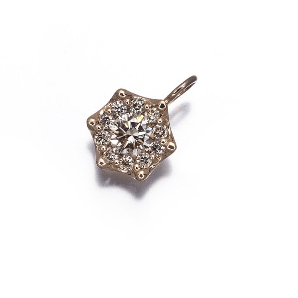 Estelle Pendant Brown Diamond 0.31Ct Paved 18K Rg (1 of 3)