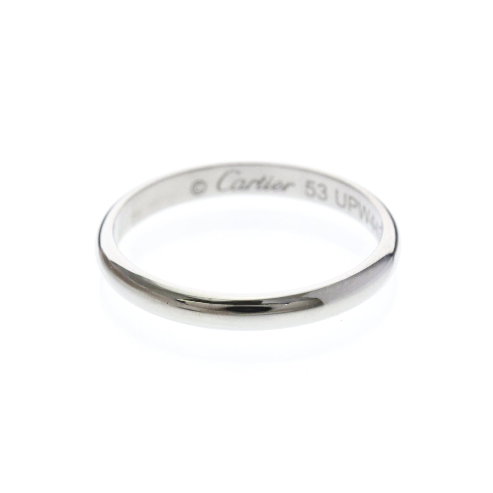 Platinum Cartier Ring Band: Platinum Cartier Ring Band Platinum Cartier Ring Band features a sleek and sophisticated design, crafted from high-quality platinum metal. This elegant band boasts a classic style with a width of
