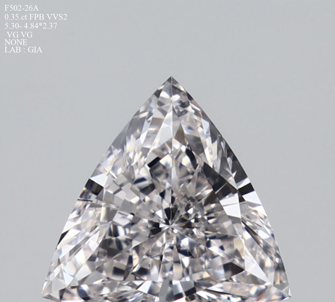 GIA Triangular 0.35ct Faint Pinkish Brown VVS2 - Loose Natural Diamond: GIA Triangular 0.35ct Faint Pinkish Brown VVS2 - Loose Natural Diamond GIA Triangular 0.35ct Faint Pinkish Brown VVS2 - Loose Natural Diamond.This GIA-certified diamond boasts a unique triangular