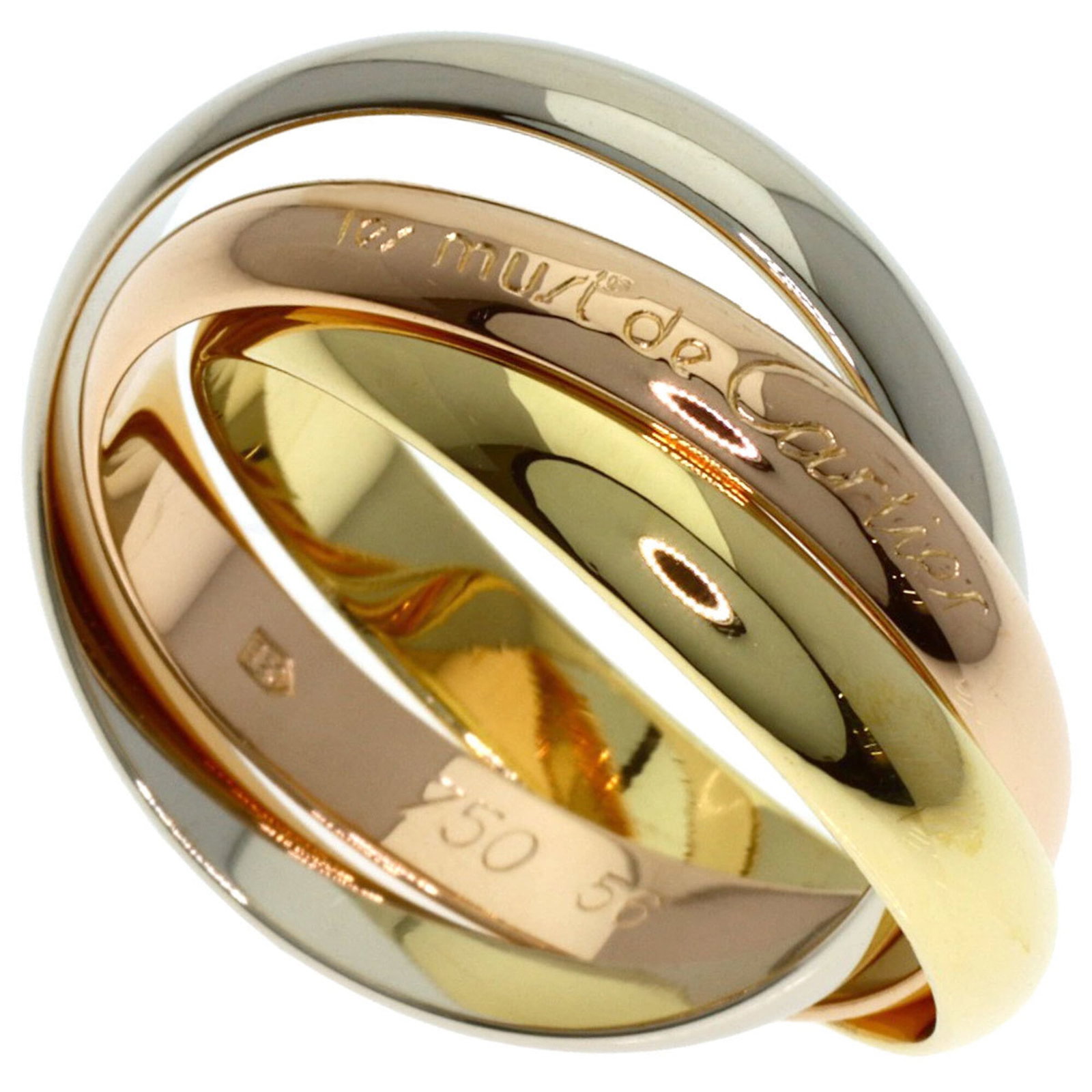 Pink Gold 18K Cartier Band Ring Yellow White: Pink Gold 18K Cartier Band Ring Yellow White Pink Gold 18K Cartier Band Ring Yellow White - A stunning 18K pink gold band ring featuring white gold accents, crafted with elegance and sophistication. T