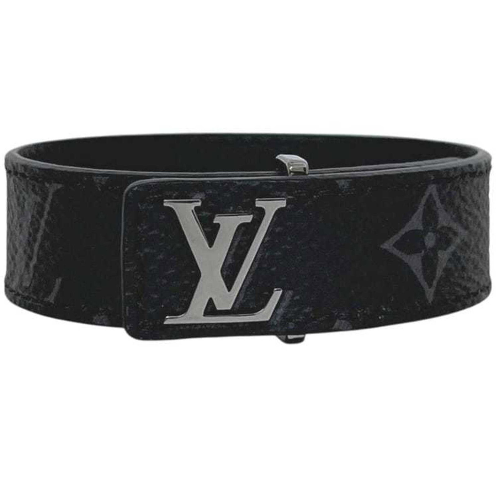 Monogram Eclipse by Louis Vuitton Charm: Monogram Eclipse by Louis Vuitton Charm Monogram Eclipse by Louis Vuitton Charm - A sleek and sophisticated charm bracelet featuring the iconic Monogram Eclipse design, available in black. Measuring 1
