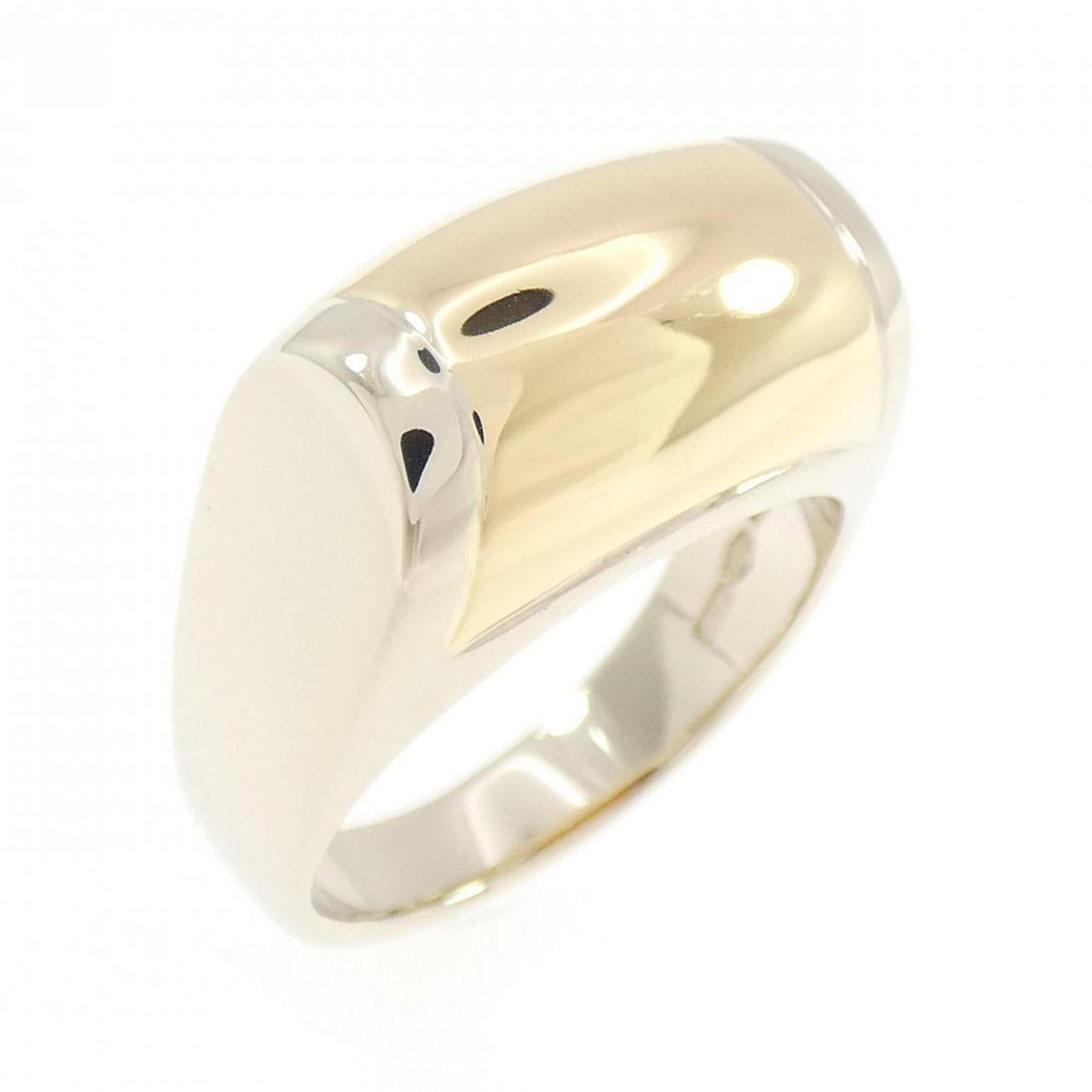 Bvlgari Band Ring White Gold (18K) Yellow Gold (18K): Bvlgari Band Ring White Gold (18K) Yellow Gold (18K) Bvlgari Band Ring White Gold (18K) Yellow Gold (18K) features a striking combination of white gold and yellow gold, creating a unique and elegant d