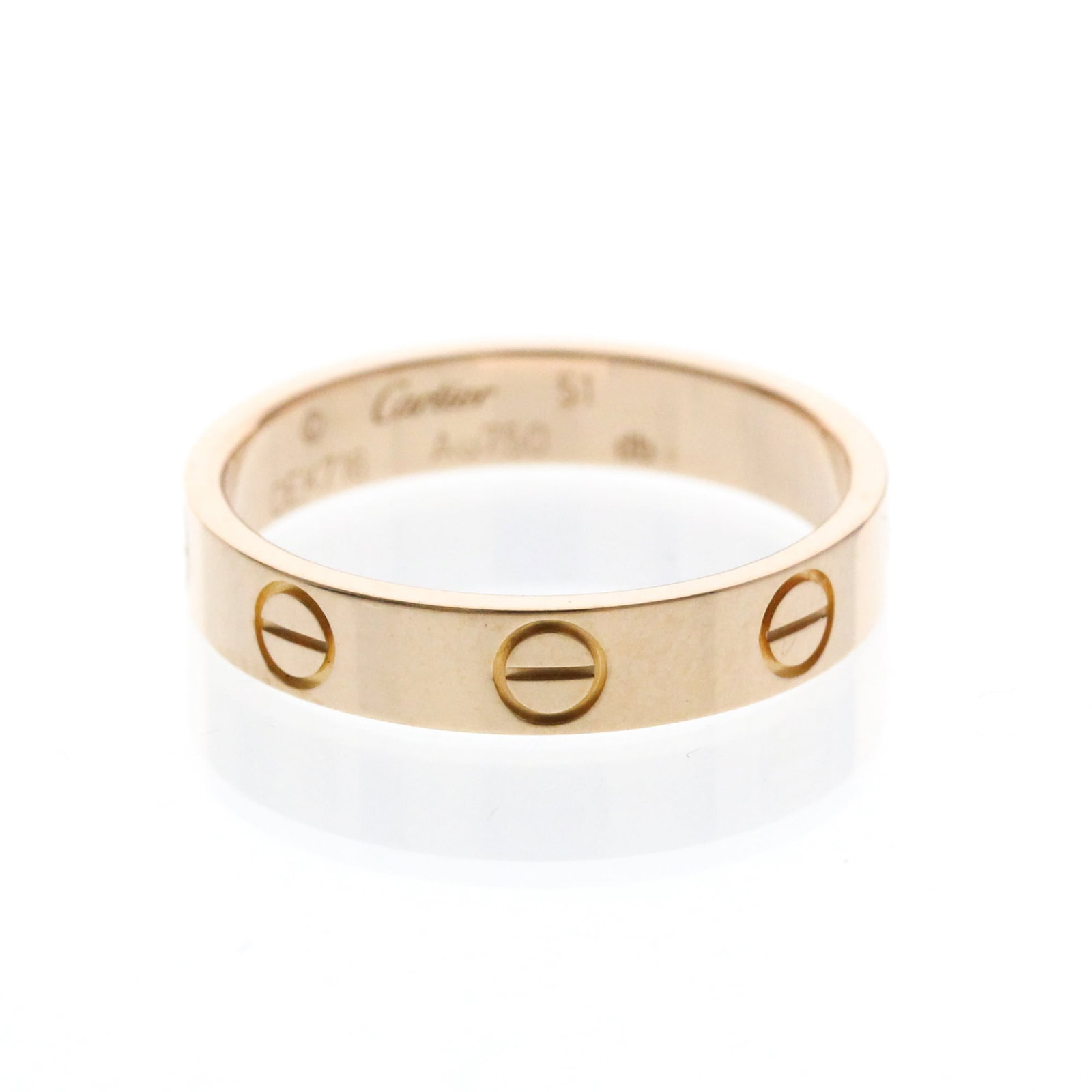 Pink Gold Cartier Band Ring 18K: Pink Gold Cartier Band Ring 18K Pink Gold Cartier Band Ring 18K - A stunning piece of fashion jewelry, this 51 US size band ring features a beautiful pink gold (18K) metal with a width of 3.7mm and we