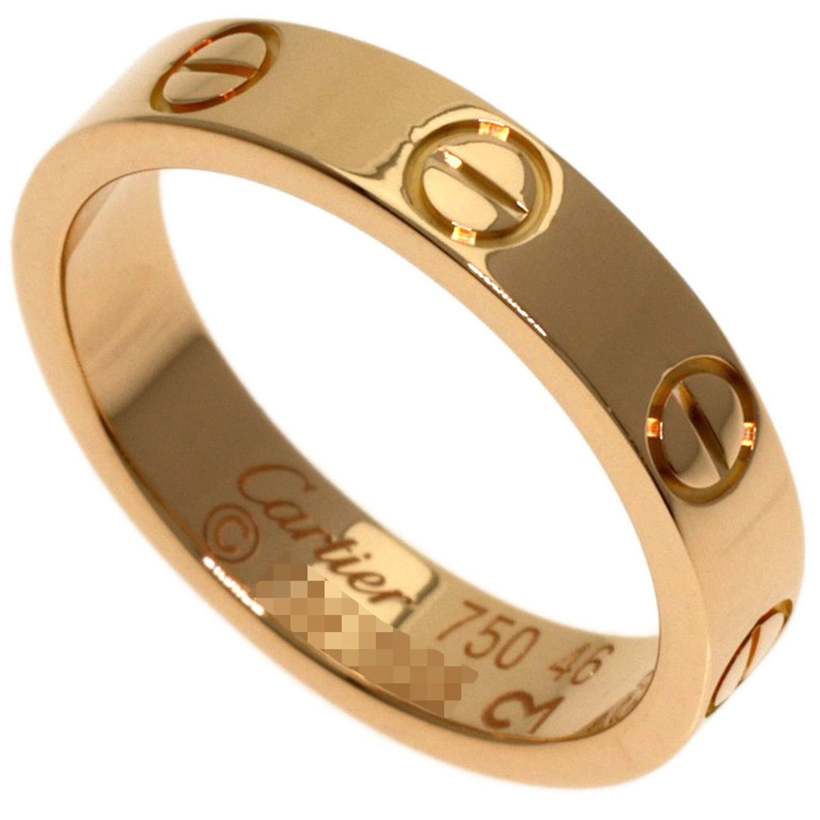 Pink Gold Cartier Band Ring 18K: Pink Gold Cartier Band Ring 18K Pink Gold Cartier Band Ring 18K - A beautiful 18K pink gold band ring from renowned luxury brand Cartier, featuring a classic design that exudes elegance and sophistica