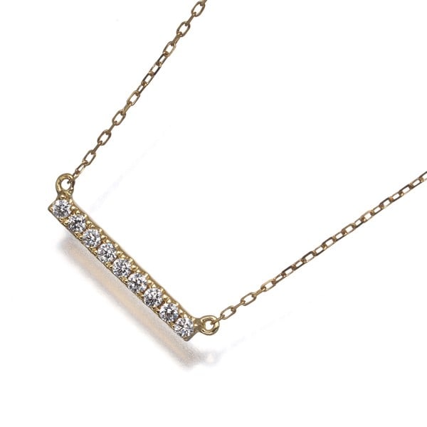 Ahkah Necklace Diamond 0.05Ct Tina Short 18K 750 Yellow Gold (1 of 4)
