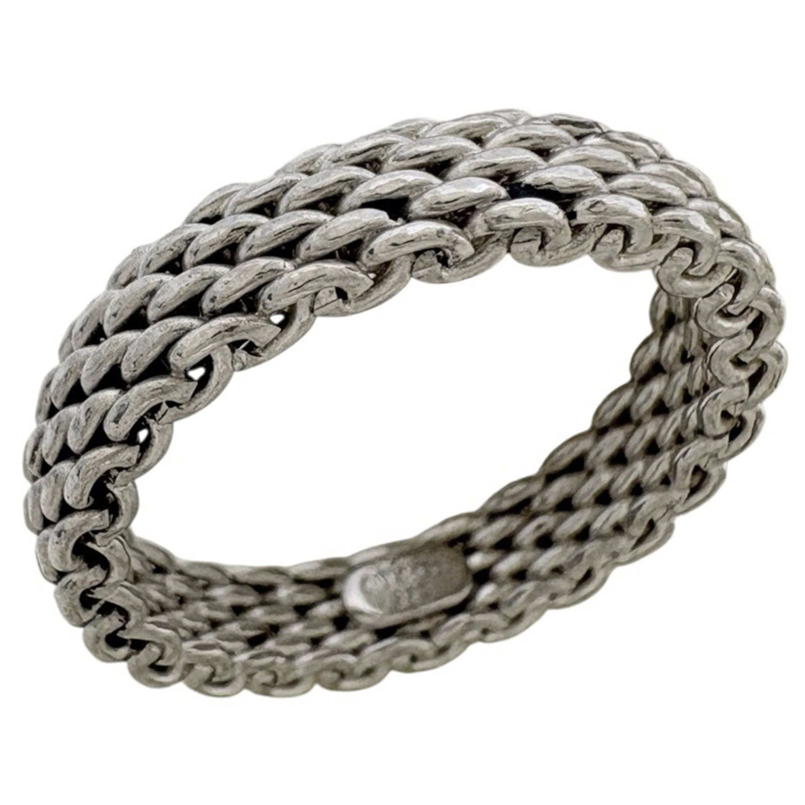 Silver band ring Tiffany 925: Silver band ring Tiffany 925 Silver band ring from Tiffany Type, made from high-quality silver 925 Material. This US size 4.5 band ring is designed for women and features a classic style that compleme