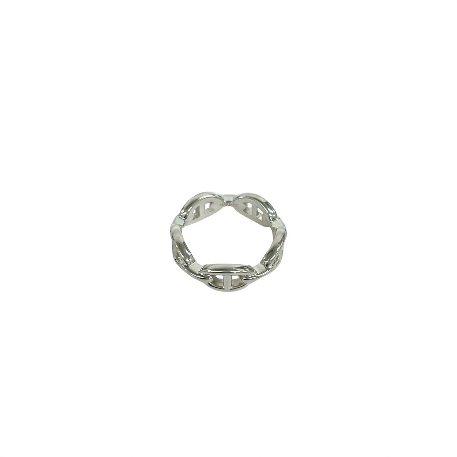 Ring of Silver Band by Hermes: Ring of Silver Band by Hermes Silver Band ring by Hermes features a sleek and modern design made from high-quality silver material. This 925 US size 9 band ring offers a stylish and versatile accessor