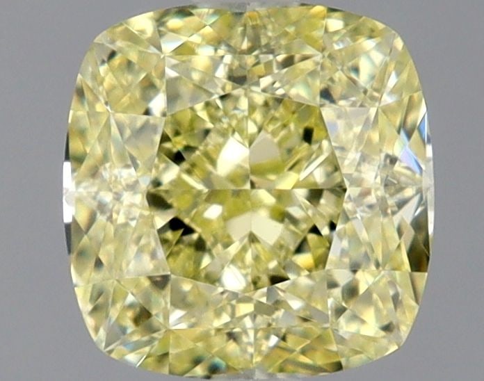 GIA Cushion Brilliant 1.43ct Fancy Light Yellow VVS1 - Loose Natural Diamond: GIA Cushion Brilliant 1.43ct Fancy Light Yellow VVS1 - Loose Natural Diamond GIA-certified, this cushion brilliant diamond boasts a vibrant Fancy Light Yellow color and exceptional clarity, graded VVS