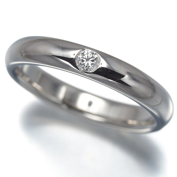Harry Winston Ring Diamond Wedding Band 1P Us4-4.25 950 Platinum: Harry Winston Ring Diamond Wedding Band 1P Us4-4.25 950 Platinum Platinum band with a natural diamond, crafted by Harry Winston. This 1P Us4-4.25 950 Platinum ring features a high-quality diamond set 