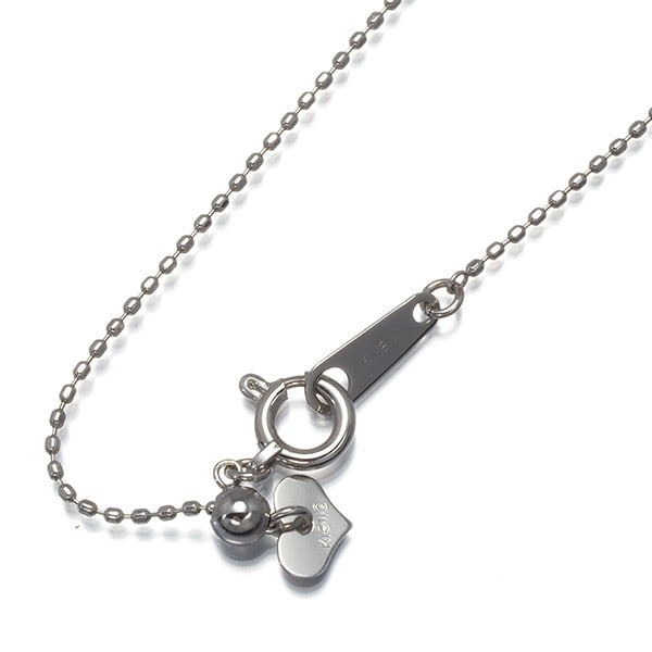 Chain Bead Necklace 45cm White Gold 18k 750 Cut Ball (1 of 3)