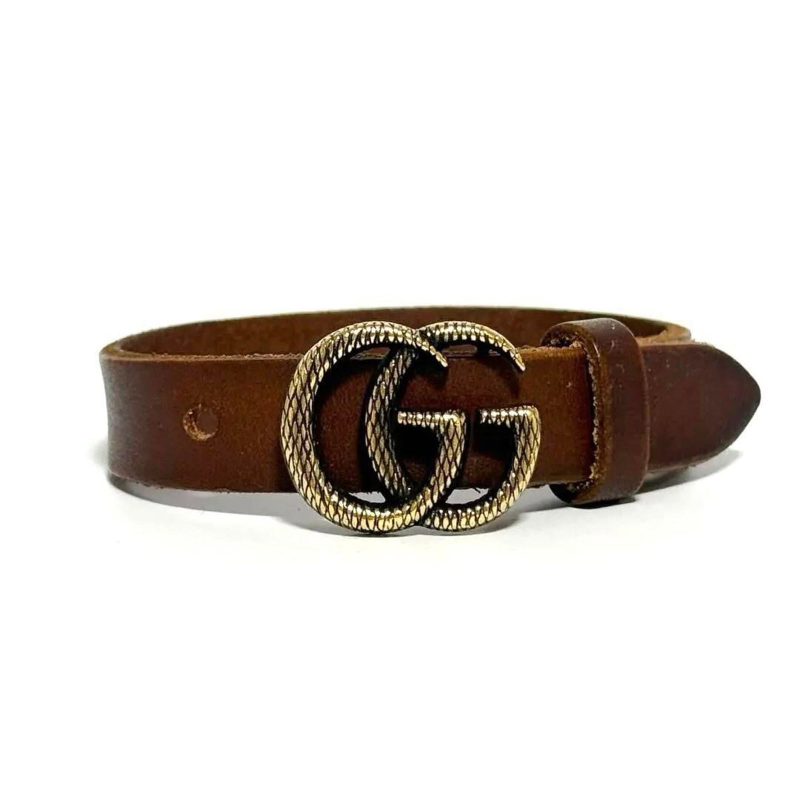 Metal leather bracelet charm Gucci (1 of 9)