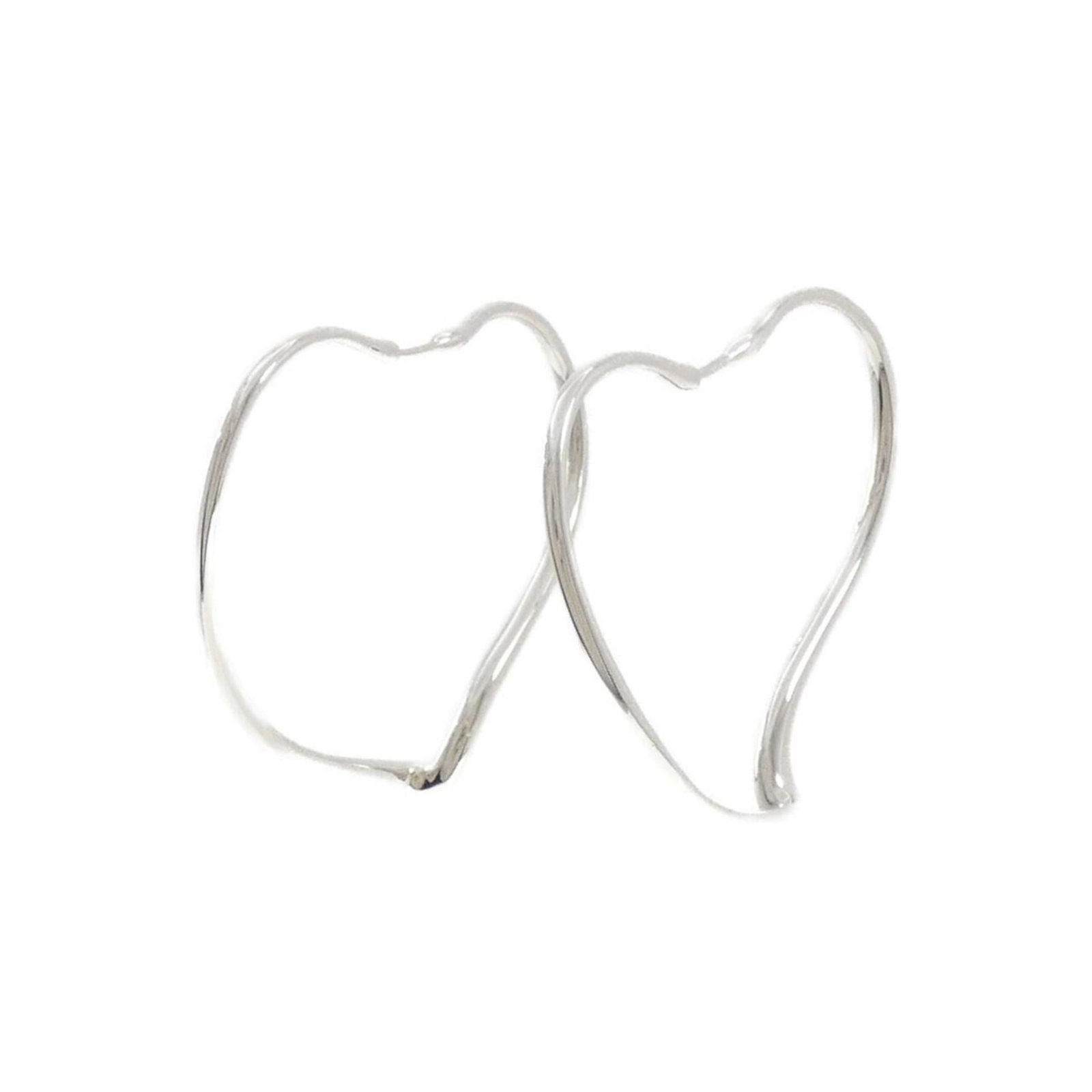 Hoop earrings silver 925 by Tiffany: Hoop earrings silver 925 by Tiffany Silver hoop earrings from Tiffany's line, made with 925 silver metal and featuring an open heart design. These elegant earrings measure 41.30mm in diameter and weig
