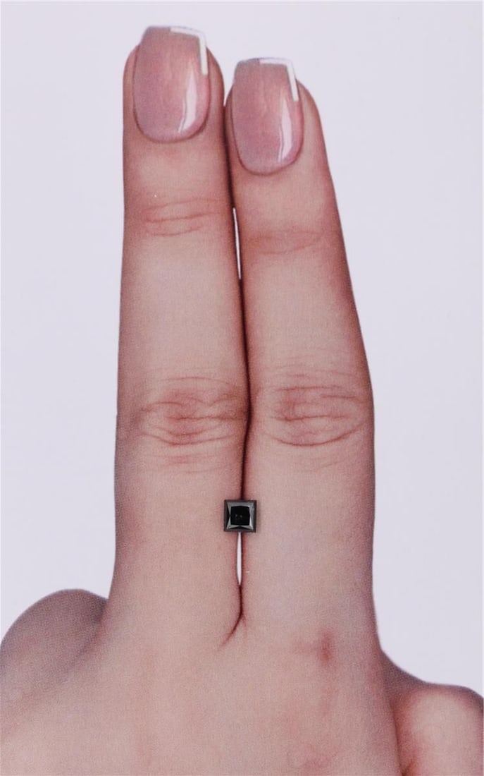 GIA Princess 0.37ct Fancy Black VVS2 - Loose Natural Diamond: GIA Princess 0.37ct Fancy Black VVS2 - Loose Natural Diamond GIA-certified, this loose natural diamond boasts an impressive Fancy Black color and VVS2 clarity. Its EX polish and symmetry make it a sta