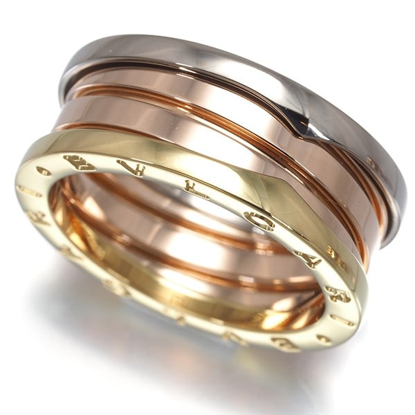 Bvlgari Ring B.Zero1 Eu59 18K 750 Yellow White Rose Gold (1 of 4)