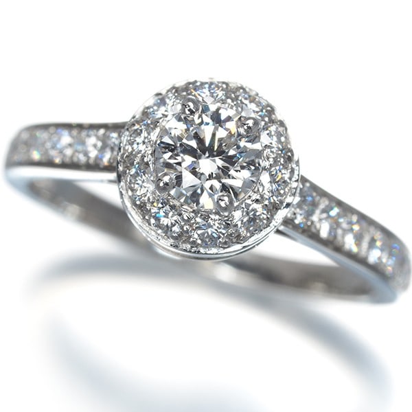 Ring Diamond 0.31ct D Vvs2 Ex Us5 950 Platinum Van Cleef (1 of 6)