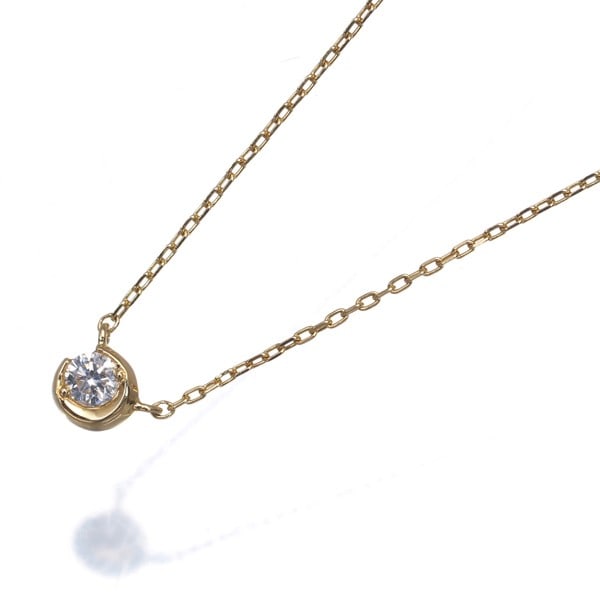 Star Jewelry Necklace Diamond 0.04Ct Moon Setting Solitaire 18K Yg: Star Jewelry Necklace Diamond 0.04Ct Moon Setting Solitaire 18K Yg The Star Jewelry Necklace features a stunning 0.04ct diamond set in an 18k yellow gold moon setting solitaire pendant, creating a bea