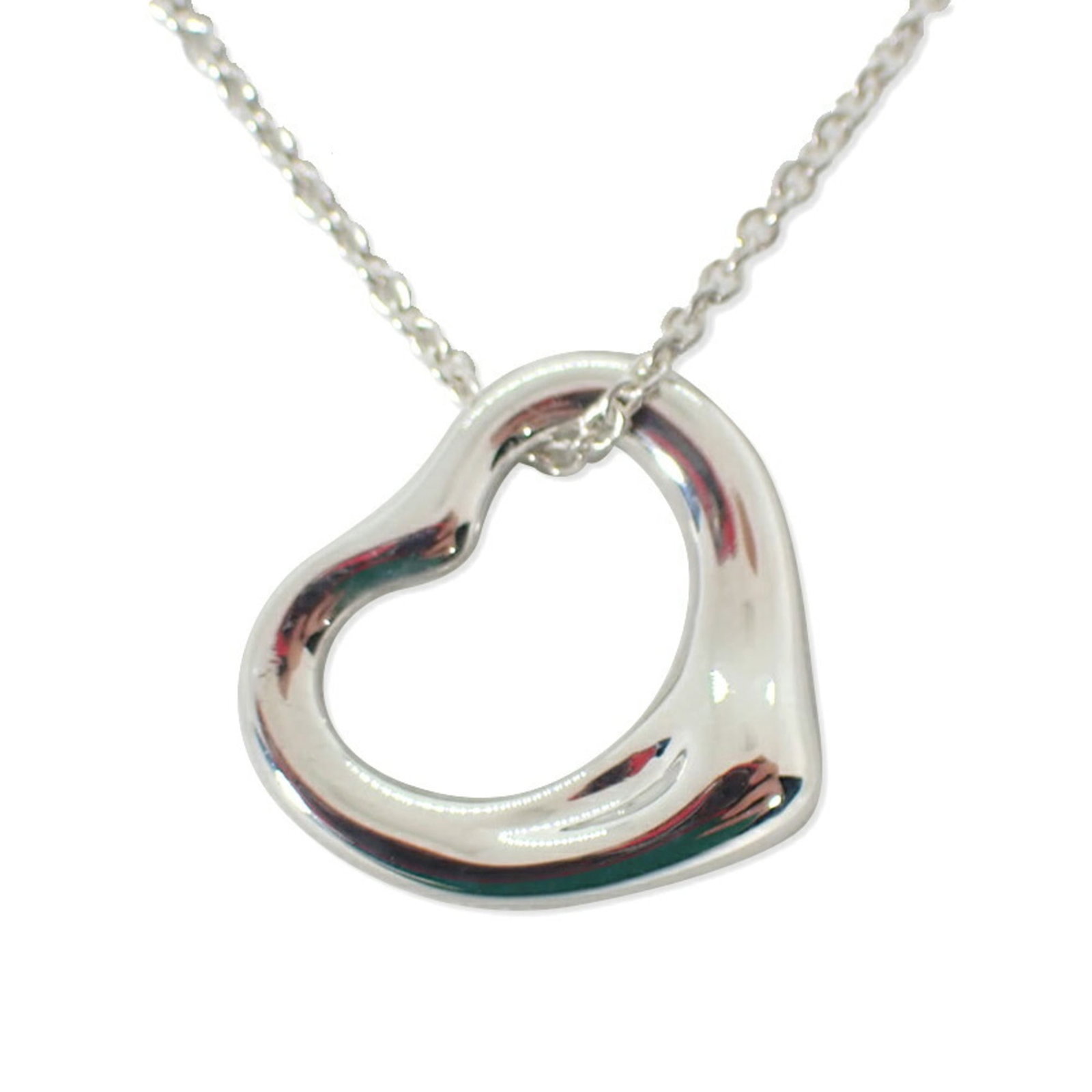 Tiffany & Co. 925 Heart Pendant Necklace: Tiffany & Co. 925 Heart Pendant Necklace Sterling silver 925 Tiffany & Co. pendant necklace boasts a sleek design with a 14mm x 15.6mm heart-shaped pendant, suspended from a chain that fits