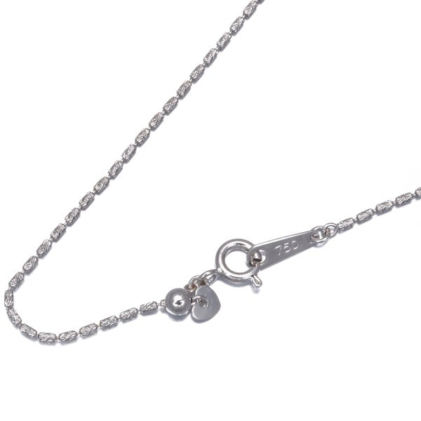 Roller Cylinder Chain Necklace 45Cm 18K 750 White Gold (1 of 3)