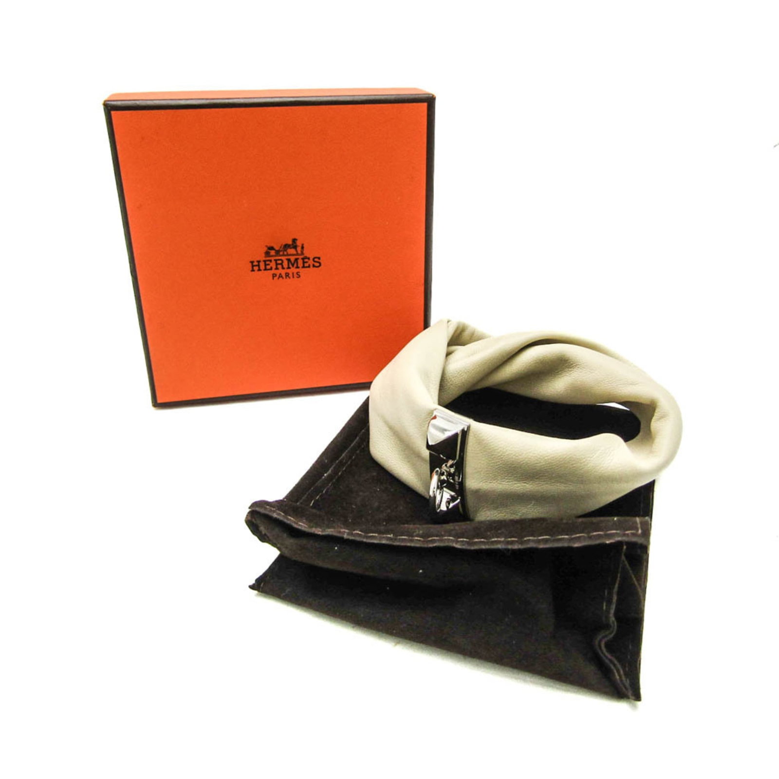 Hermes leather bangle - 9