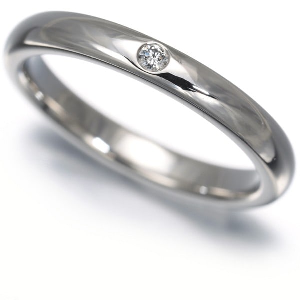 Tiffany&Co. Ring Diamond Stacking Band 1P Pt 950: Tiffany&Co. Ring Diamond Stacking Band 1P Pt 950 Tiffany & Co.'s Stacking Band by Elsa Peretti boasts a stunning natural diamond, set in platinum, adding an air of sophistication to any outfit. This e