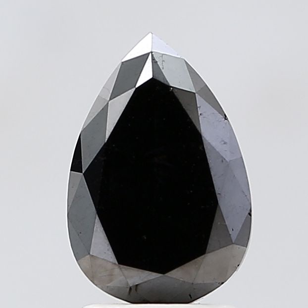 Pear 2.45ct Black VVS2 - Loose Natural Diamond: Pear 2.45ct Black VVS2 - Loose Natural Diamond 2.45ct Black VVS2 - A rare and striking natural diamond, showcasing exceptional clarity and polish in its sleek black hue. Measuring 9.93L x 6.68W x 4.39