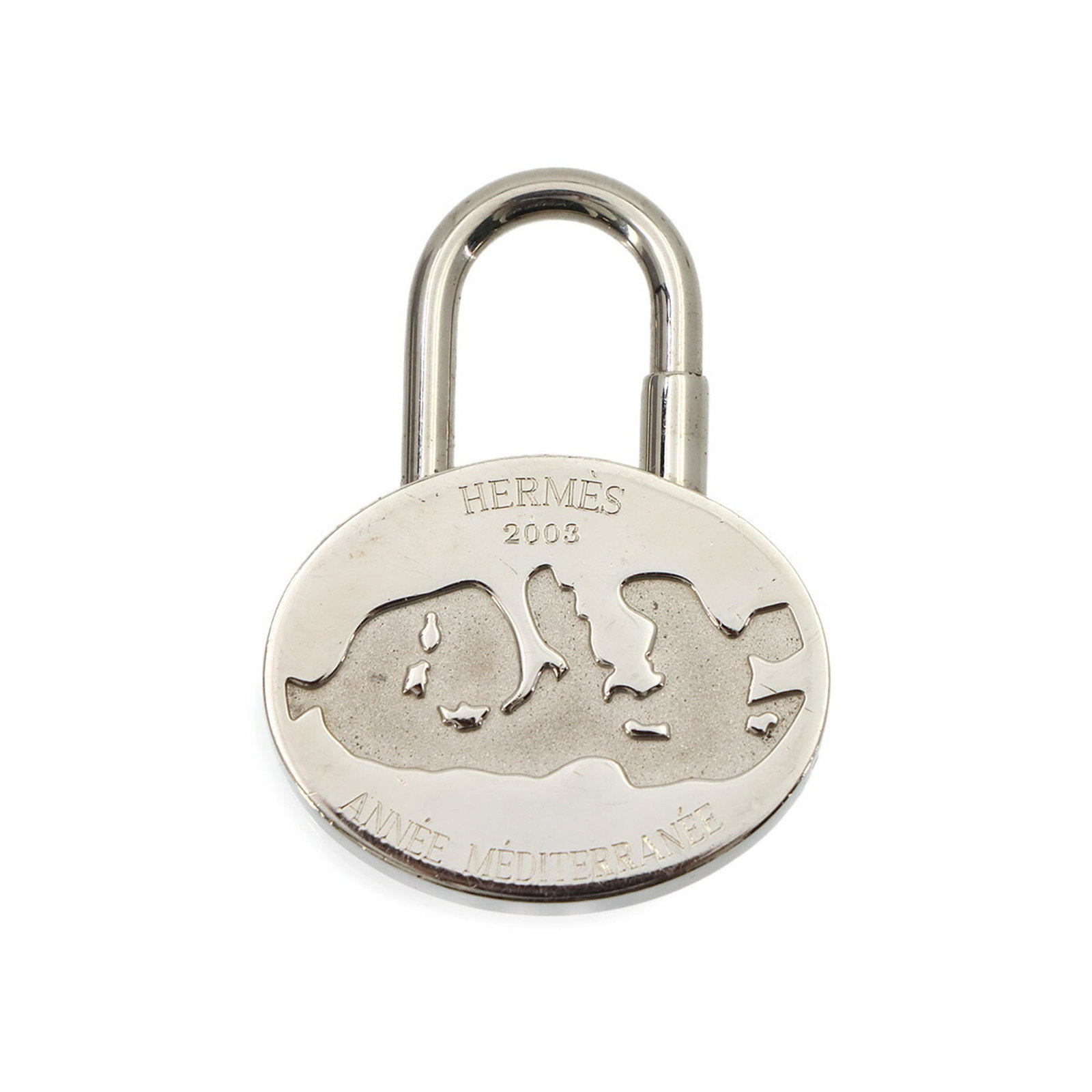 Necklace Charm of Hermes: Necklace Charm of Hermes Silver Hermes necklace charm with precise dimensions, measuring 40.00mm x 30.00mm. This delicate charm boasts a sleek design that adds a touch of sophistication to any outfit.